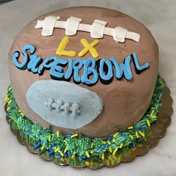 6″ Perfect Chocolate Cake with Football Topper