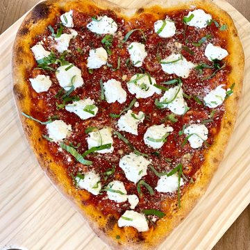 Margherita Heart Pizza