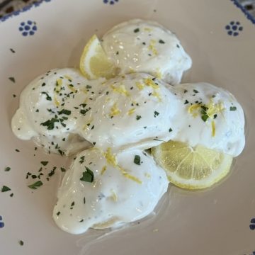 Cheese Ravioli in Light Lemon Cream Sauce