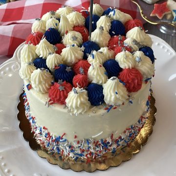 6" Red, White & Blue Cake